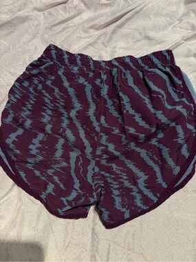 Nike print blue and purple dri fit shorts